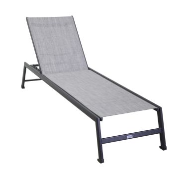 Lettino in Alluminio Antracite 195x55 cm 31 cm mod. Cleveland