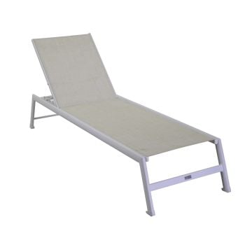 Lettino in Alluminio Bianco 195x55 cm 31 cm mod. Cleveland