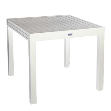 Tavolo estensibile in Alluminio Bianco 90/180x90 cm 73 cm mod. Sullivan