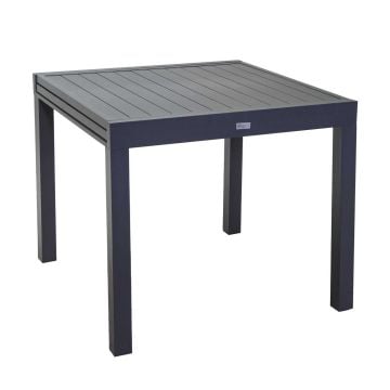Tavolo estensibile in Alluminio Antracite 90/180x90 cm 73 cm mod. Sullivan