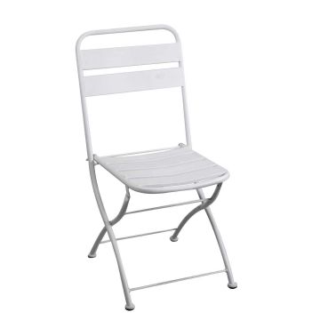 Sedia pieghevole in Metallo Bianco 42x50 cm 85 cm mod. Rovigo