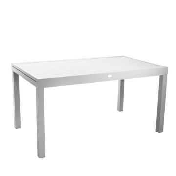 Tavolo estensibile in Alluminio Bianco 150/210x90 cm 73 cm mod. Sullivan