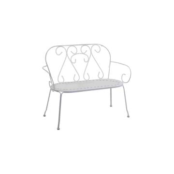 Panchina in Metallo Bianco 105x48 cm 90 cm mod. New Old