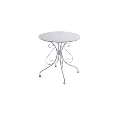 Tavolo in Metallo Bianco diametro 70 cm 72 cm mod. New Old