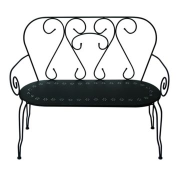 Panchina in Metallo Antracite 105x48 cm 88 cm mod. New Old