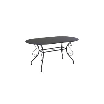 Tavolo in Metallo Antracite 160x90 cm 72 cm mod. New Old