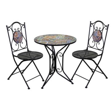 Salotto da Giardino in Metallo Nero   mod. Frigole