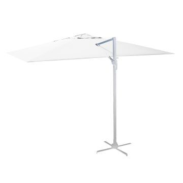 Ombrellone palo inclinabile in Alluminio Bianco 3x4 m 2,75 m mod. Michigan