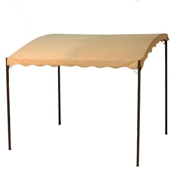 Pergola Gazebo in Acciaio Sabbia 2,5x3 metri 2,5/2 metri mod. in poliestere 260g a onda con vernice di protezione pvc