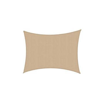 Vela ombreggiante in Poliestere Sabbia 3x3x4 metri Rettangolare mod. Quattro corde di 2,4 metri
