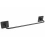 Porta Asciugamani 30 a Parete Nero Opaco in Acciaio Verniciato, leghe metalliche e SAN Mod. Cold Wind Black