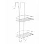Cestello Doccia doppio Spider da Appendere Satinato in Acciaio con verniciatura epossidica e materiale termoplastico Mod. Shower Lock