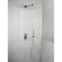Kit Restyling Doccia Quadrato 1 getto Cromo in Acciaio Inox 18/10 Aisi 304 Mod. Kit Slim Quadrato