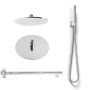 Kit Restyling Doccia Tondo 1 getto Cromo in Ottone e Acciaio Inox Aisi 304 Mod. Kit Seven Tondo
