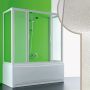 Box Doccia Sopravasca 3 lati 70x150x70 CM in Acrilico mod. Plutone 2 con apertura centrale