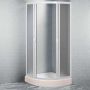 Box doccia Semicircolare 80x80 CM in Acrilico mod. Smart con apertura scorrevole