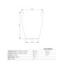 Vaso Con Sottovaso Aloe Tondo Grigio H38 Ø 30Cm