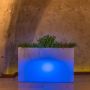 Vaso Luminoso Fioriera In Resina Rettangolare H 80 CM led vari colori mod. Flowerpot Top Bright