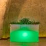 Vaso Luminoso Fioriera In Resina Rettangolare H 80 CM led vari colori mod. Flowerpot Top Bright