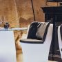 Seduta Comfy Moon con led in resina 60x60 cm