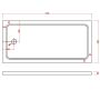 Piatto Doccia 80x170x5 cm Rettangolare Abs mod. Selene