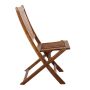 Sedia pieghevole senza braccioli in legno massiccio 46x57x91h cm mod. Diana