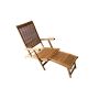 Lettino prendisole in legno di acacia mod. Steamer Riviera