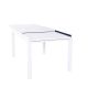Tavolo allungabile in alluminio 135/270x90x75h cm colore Bianco mod. Hawaii
