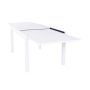 Tavolo allungabile in alluminio 135/270x90x75h cm colore Bianco mod. Hawaii