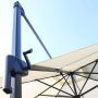 Ombrellone da giardino 2x3 con telo in poliestere Ecru palo Nero antivento mod. Newton