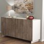 Credenza di colore Bianco e Rovere chiaro mod. Carlile