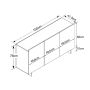 Credenza di colore Bianco e Rovere chiaro mod. Carlile