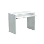 Scrivania porta PC con ripiano tastiera estraibile di colore Bianco mod. Perry