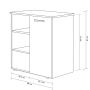 Mobiletto ingresso con 1 anta e 3 mensole di colore Bianco mod. Mark