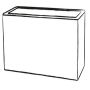 Fioriera Rettangolare colore Bronzo 79x30 CM H 30 mod. Schio Cassa