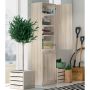 Mobile 2 ante 6 ripiani regolabili h 110 cm colore Eucalipto