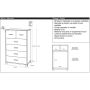 Mobile quadrante 6 cassetti h 112 cm colore Cemento