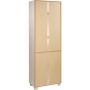 Armadio 2 ante 6 ripiani h 178 cm colore Bianco Fiammato