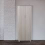Armadio 2 ante 6 ripiani h 178 cm colore Bianco Fiammato