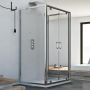 Box Doccia 3 lati 75x90x75 CM H185 trasparente mod. Sintesi Trio 2 Ante