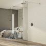Parete doccia 80 CM in vetro trasparente 8mm mod. Walk in Free H198