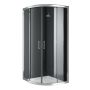 Box Doccia Semicircolare 80x80 H198 Trasparente 6mm mod. Alabama