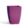 Vaso Con Sottovaso Aloe In Resina Quadr. Viola