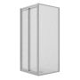Box Doccia Angolare 90x100CM H185 Cristallo Stampato C Fisso+Saloon 2 Ante Battente 100 mod. Clint