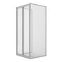 Box Doccia 3 lati 70x70x70CM H185 Cristallo Trasparente 2 Fissi+Saloon 2 Ante Battente 70 mod. Clint