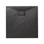Piatto Doccia 80x80x2,6 CM Quadrato Antracite Effetto Pietra mod. Blend