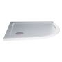 Piatto Doccia Slim 80x80x4 cm Semicircolare Acrilico Bordato Bianco Effetto Pietra mod. Flower
