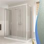 Box Doccia 3 lati 80x120x80 CM H198 stampato C mod. Young Trio 2 Ante