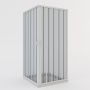 Box doccia a soffietto in PVC 100x100 cm H 185 mod. Aster con apertura centrale