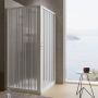 Box doccia a soffietto in PVC 100x100 cm H 185 mod. Aster con apertura centrale